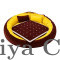 Round Velvet Gaddi with 2 Pillows and 12-Pearl Work Blanket Combo (Yellow & Brown)