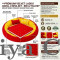 Round Velvet Gaddi with 2 Pillows and 12-Pearl Work Blanket Combo (Yellow & Red)