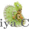Premium Parrot Green Makdi Moti Dress for Laddu Gopal Ji (Size 4)