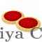 Premium Festive Red Velvet Thal Paros for Puja Thali Cover (20 Inch Diameter, Pack of 2)